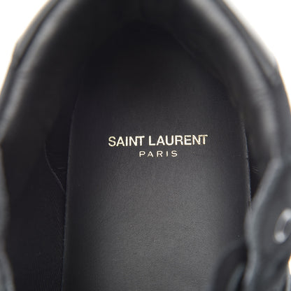 Saint Laurent Distressed Canvas Mens Classic Court High Top Sneakers 43 Black 7 of 10