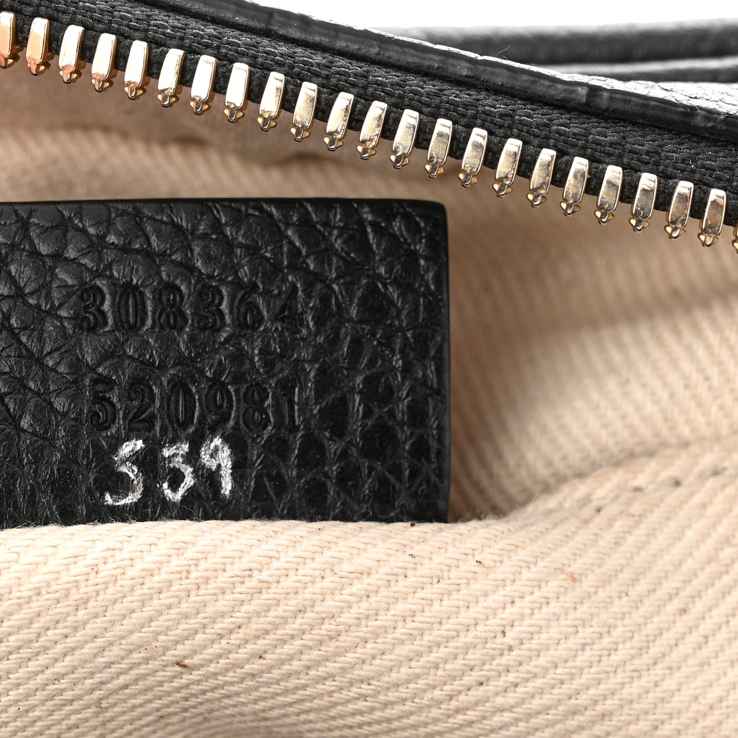 Pebbled Calfskin Small Soho Disco Bag Black