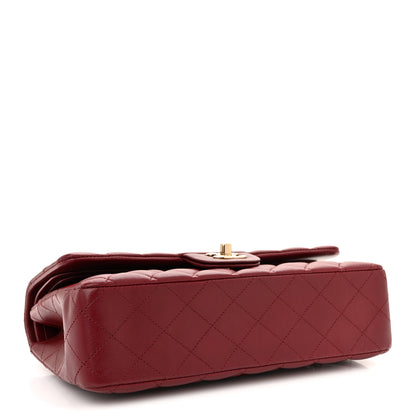 Chanel Lambskin Quilted Medium Double Flap Burgundy 4 of 10
