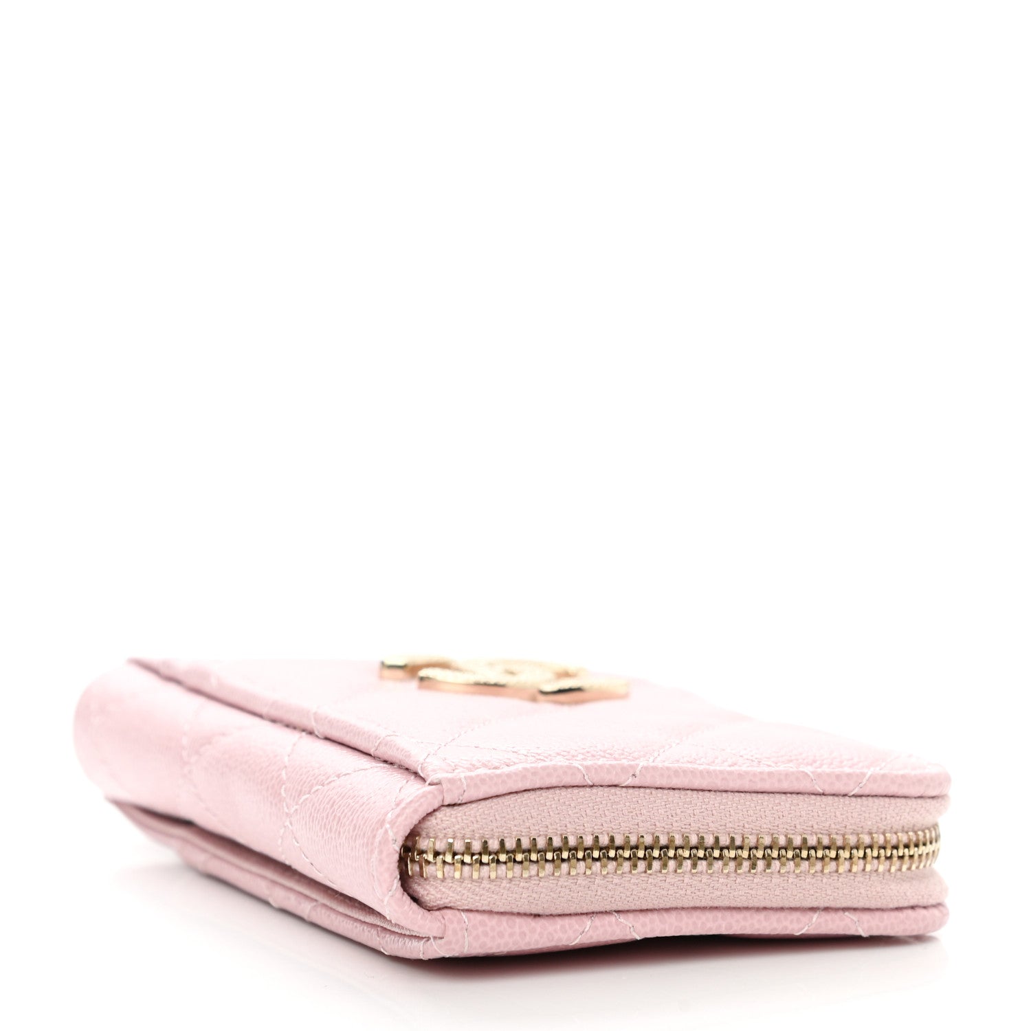 Chanel Caviar Quilted Zip Card Holder Pink 4 of 8