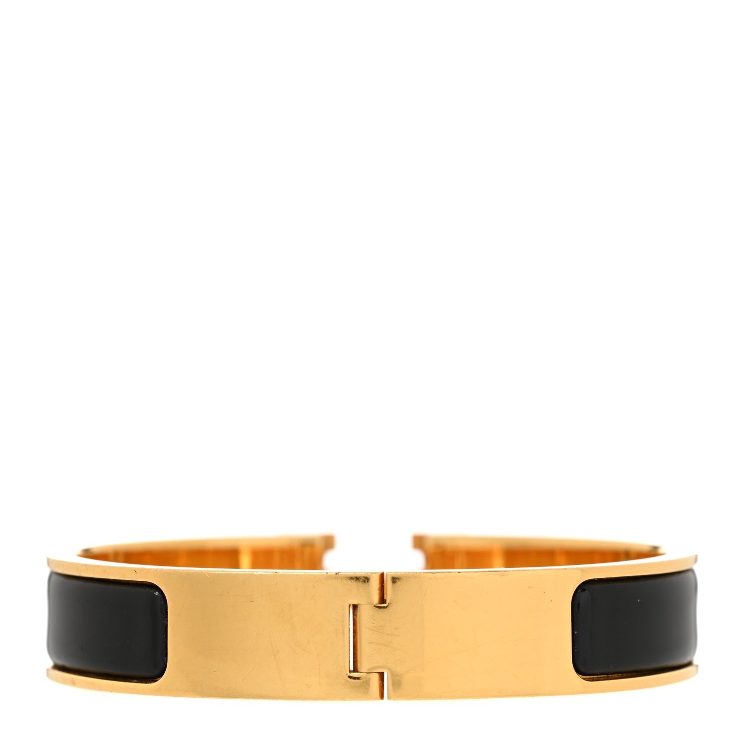 Hermes Enamel Narrow Clic Clac H Bracelet GM Black 3 of 6