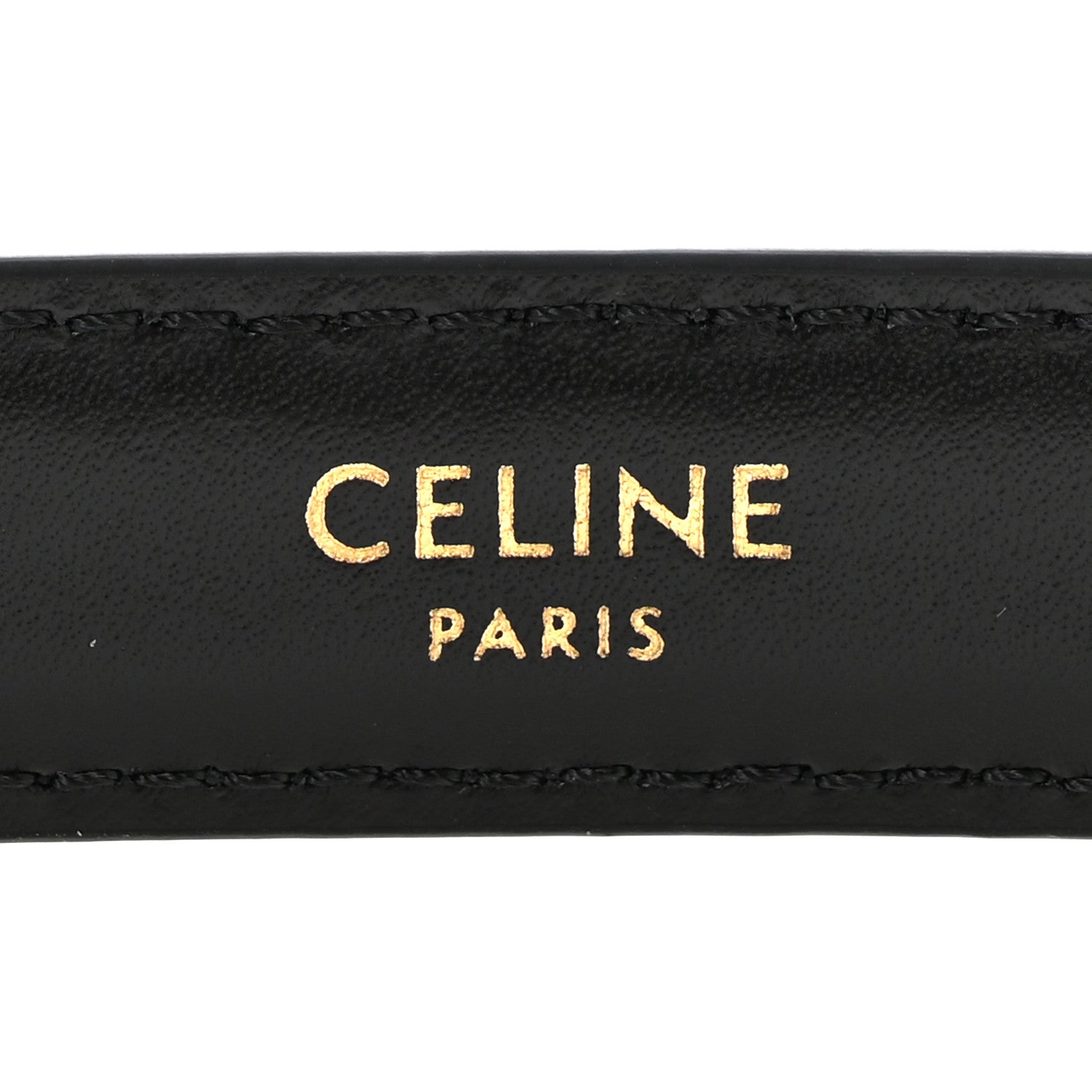 Celine Box Calfskin Small 18mm Triomphe Belt 75 30 Black 5 of 6