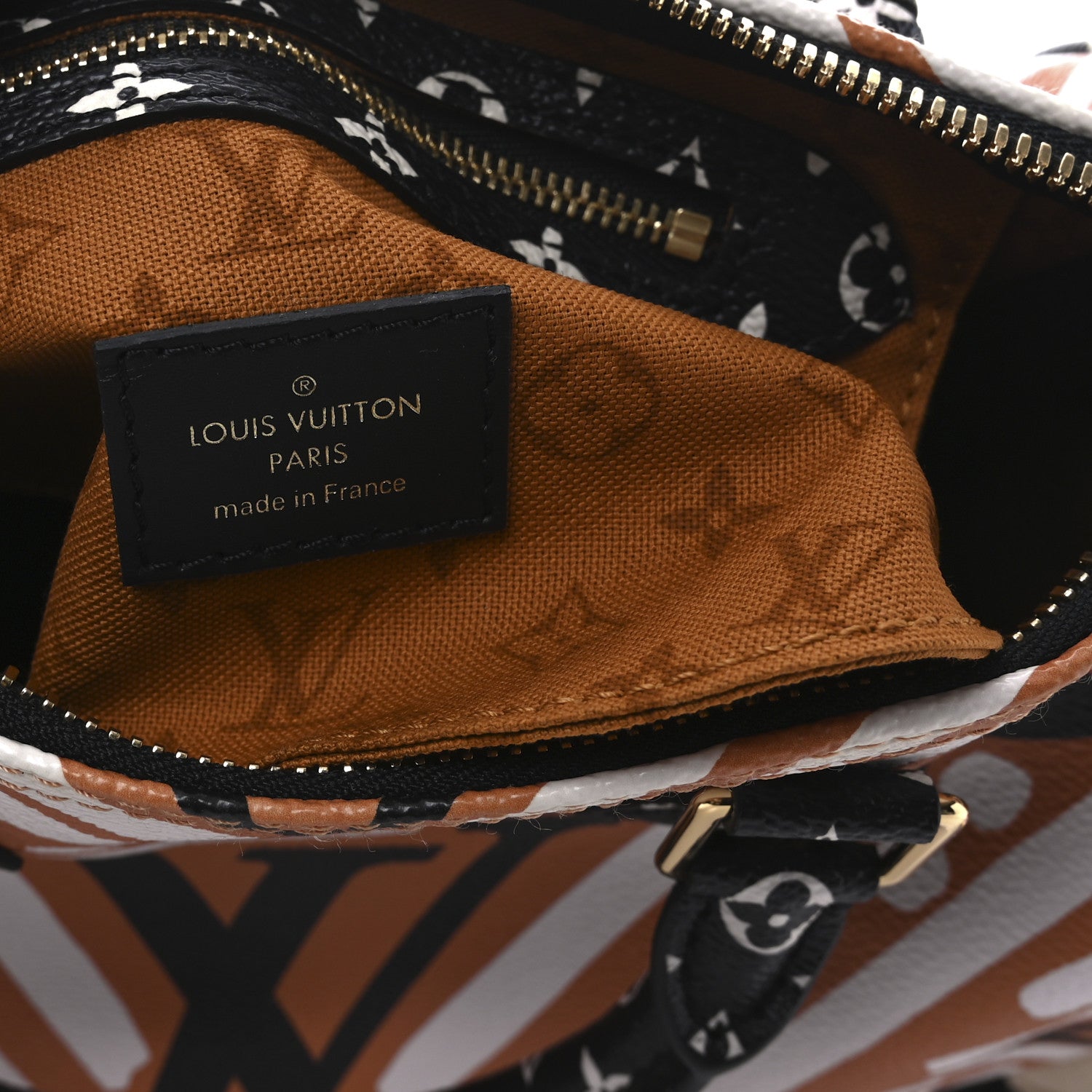 Louis Vuitton Monogram Giant Crafty Speedy Bandouliere 25 Creme Caramel 6 of 9