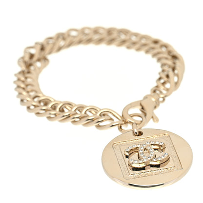 Chanel Crystal CC Chain Charm Bracelet Gold 1 of 5
