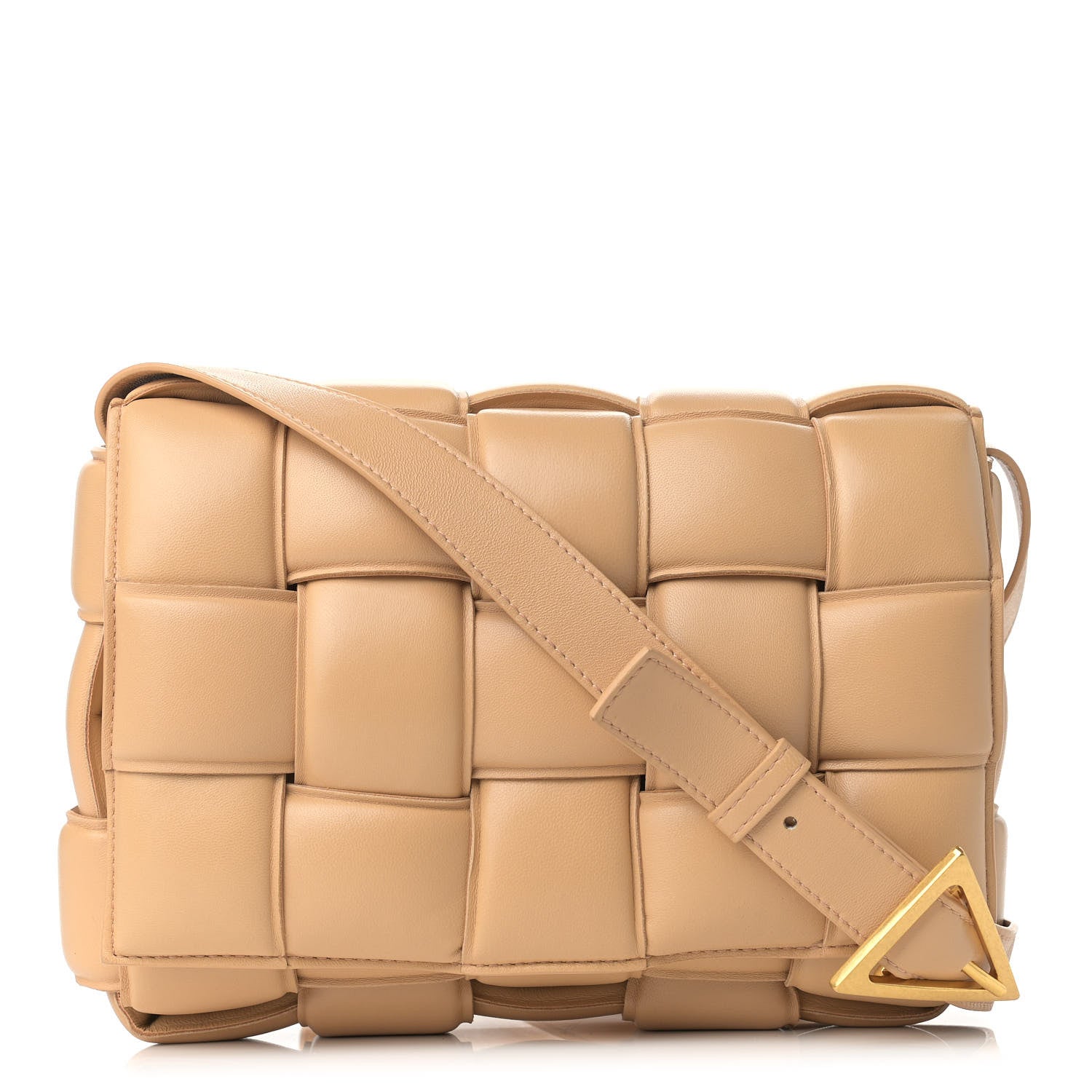 Bottega Veneta Nappa Maxi Intreccio Padded Cassette Crossbody Bag Almond 1 of 9