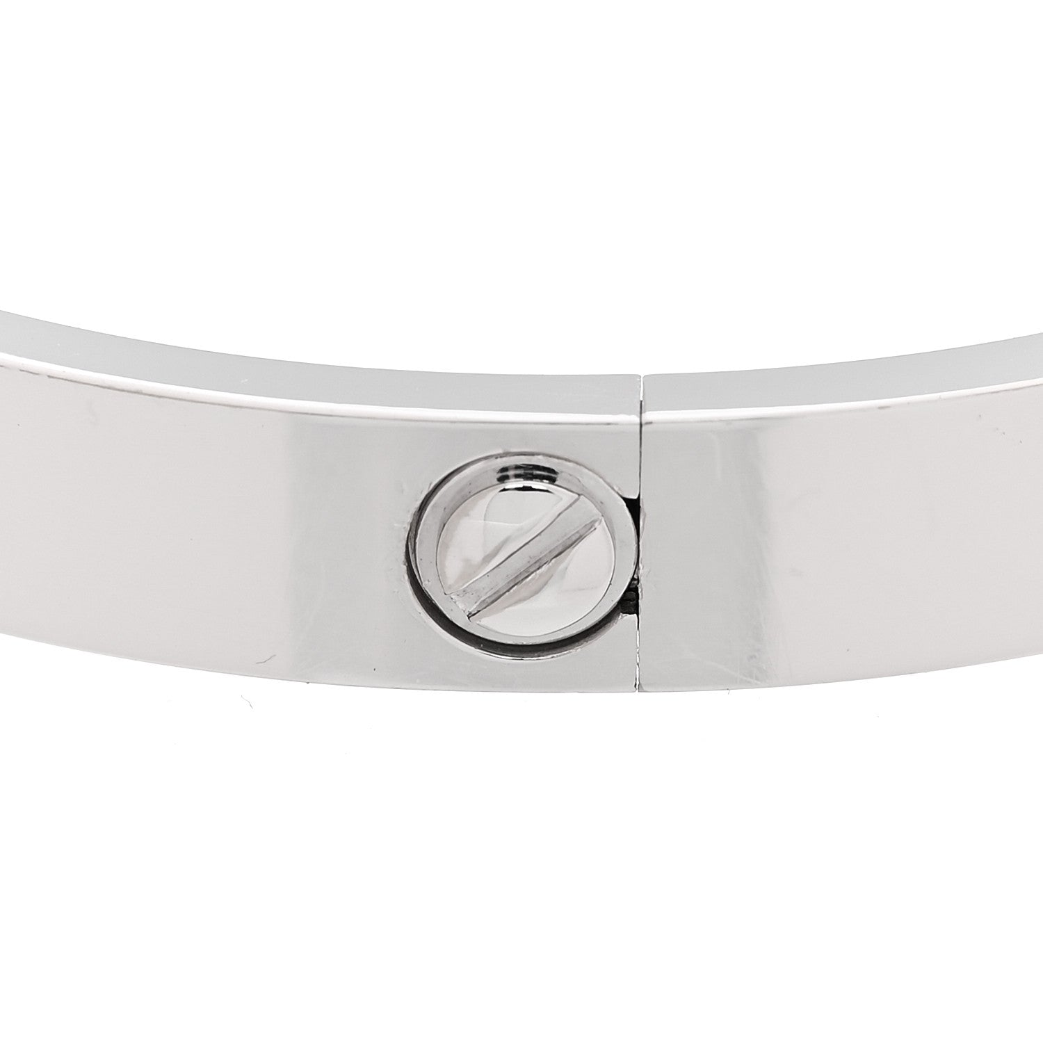 Cartier 18K White Gold 4 Diamond Love Bracelet 18 6 of 9
