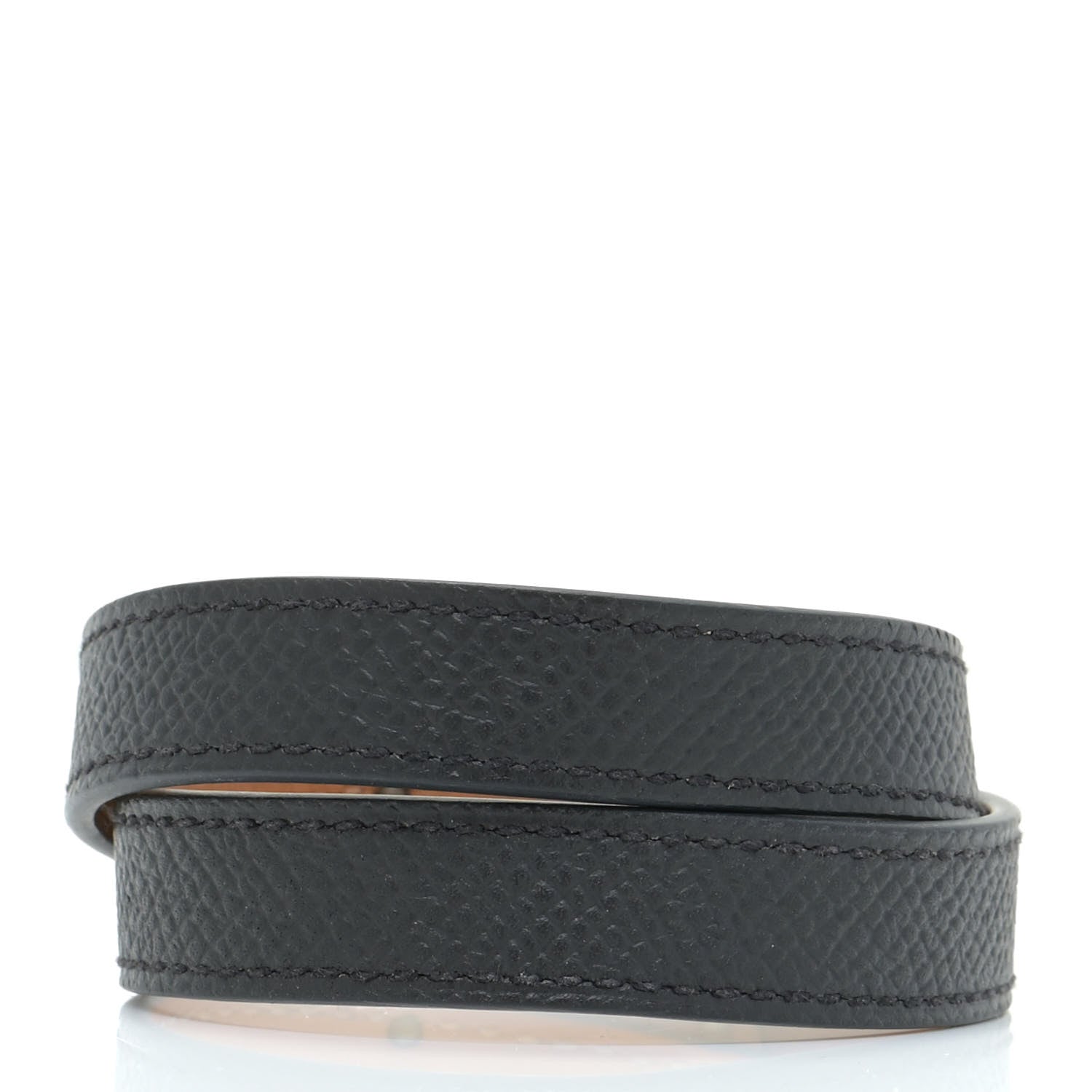 Hermes Epsom Kelly Double Tour Bracelet S Black 3 of 8