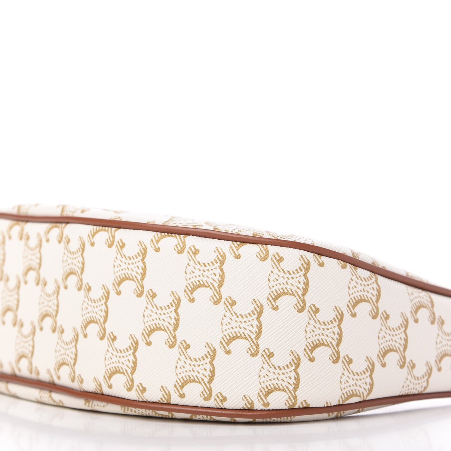 Celine Canvas Calfskin Ava Triomphe Shoulder Bag White 7 of 9