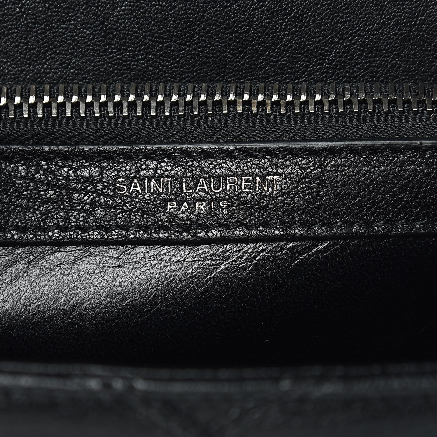 Saint Laurent Calfskin Matelasse Diamond Quilted Monogram Medium College Bag Black 7 of 11