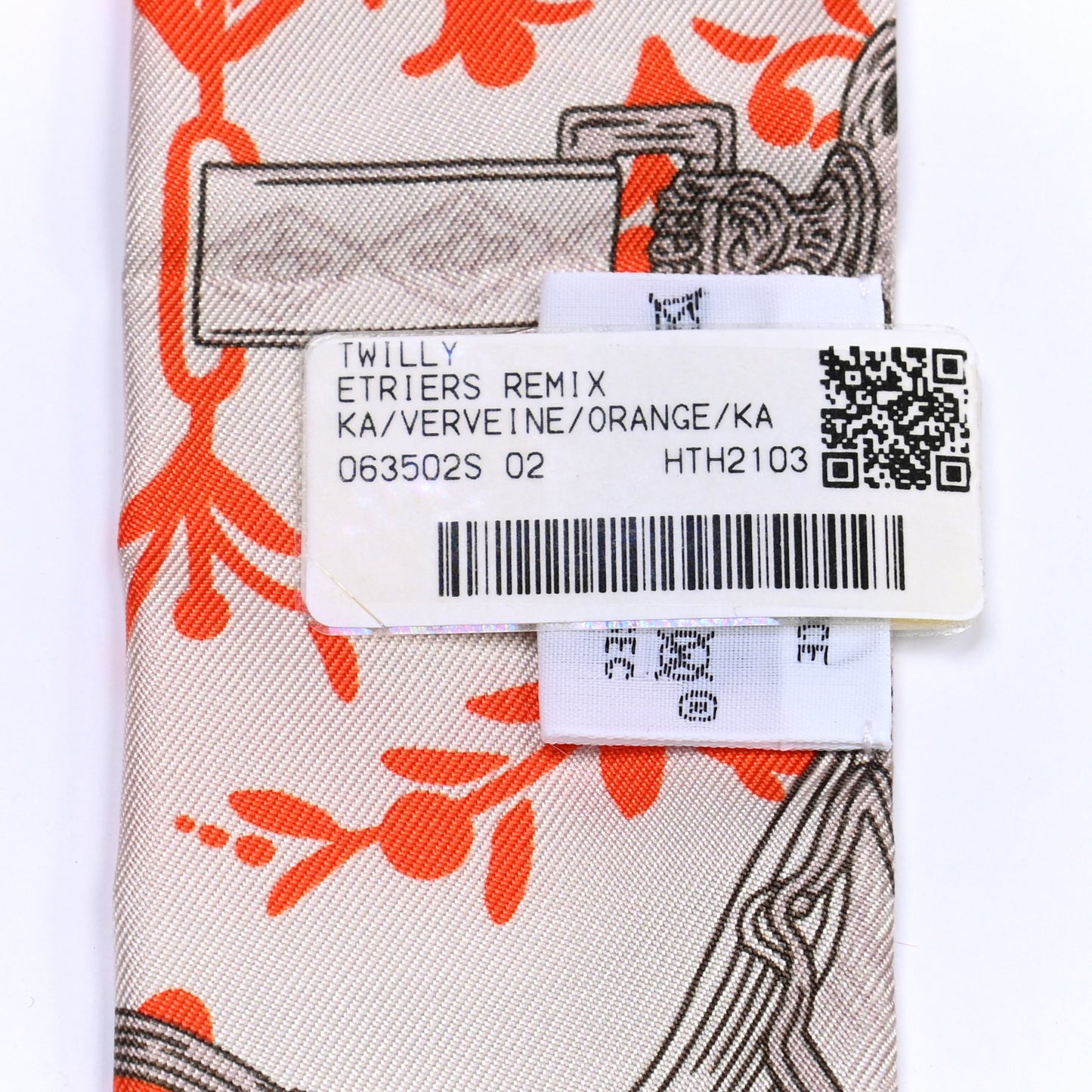Silk Etriers Remix Twilly Verveine Orange Kaki