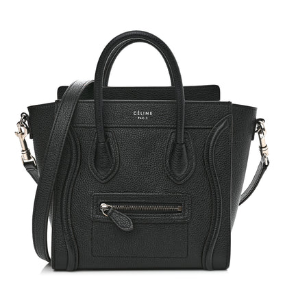 Celine Drummed Calfskin Nano Luggage Black 1 of 13