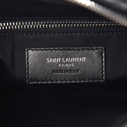 Saint Laurent Calfskin Y Quilted Monogram Small Loulou Bowling Bag Black 6 of 7