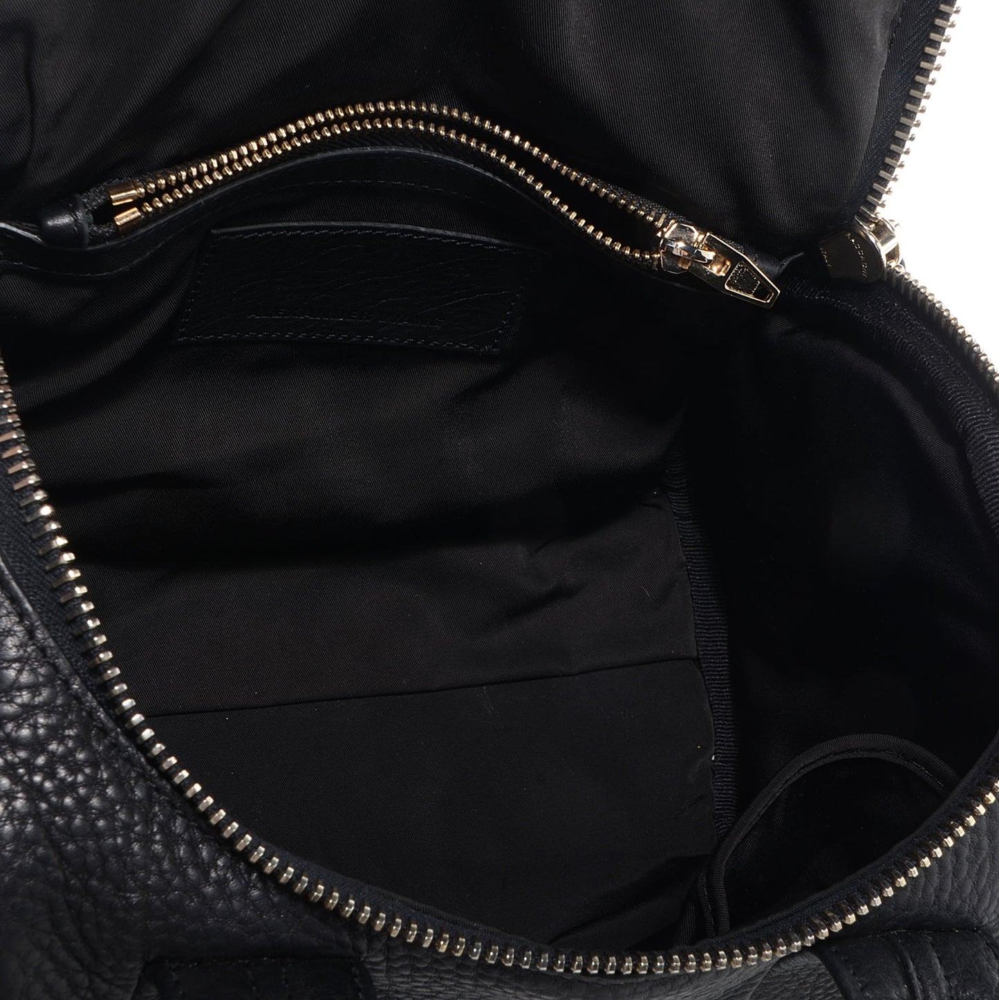 Pebbled Leather Rockie Black w Pale Gold Hardware