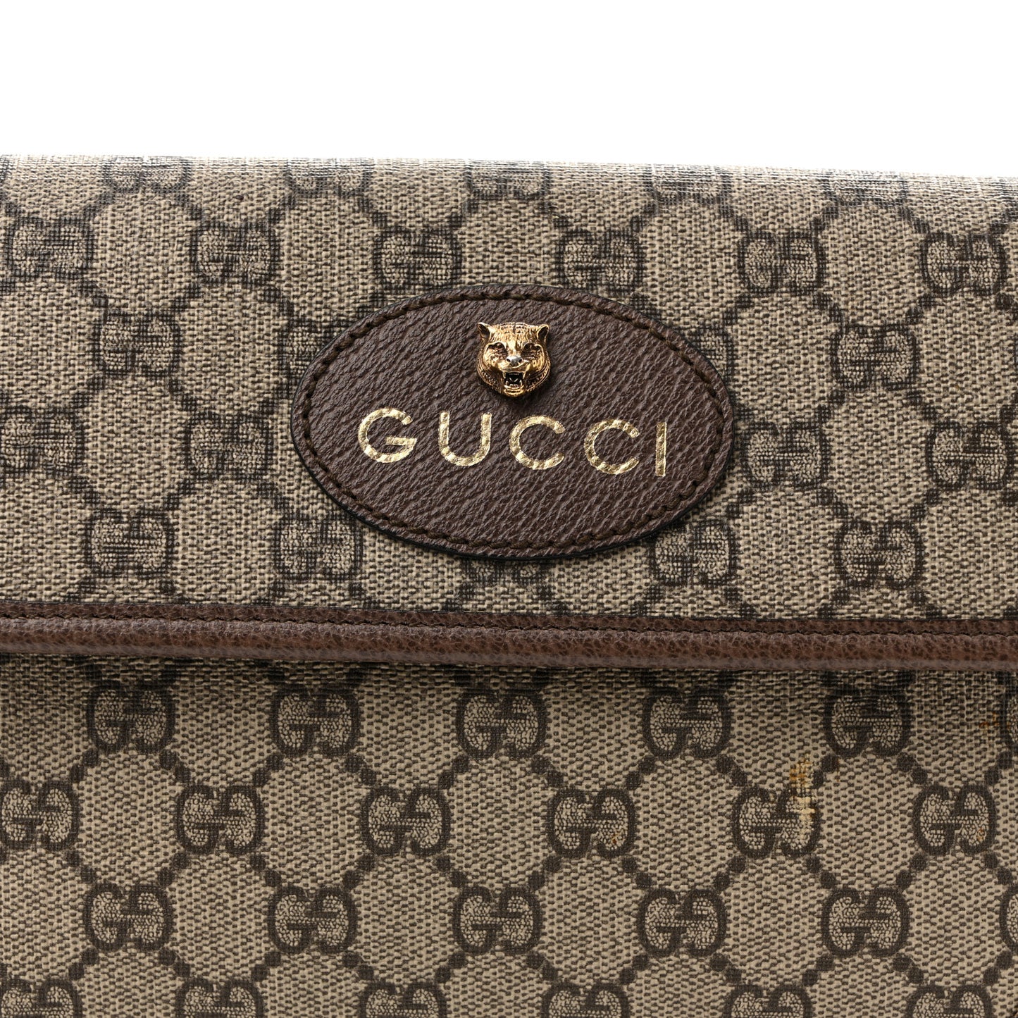 GG Supreme Monogram Neo Vintage Web Belt Bag Brown