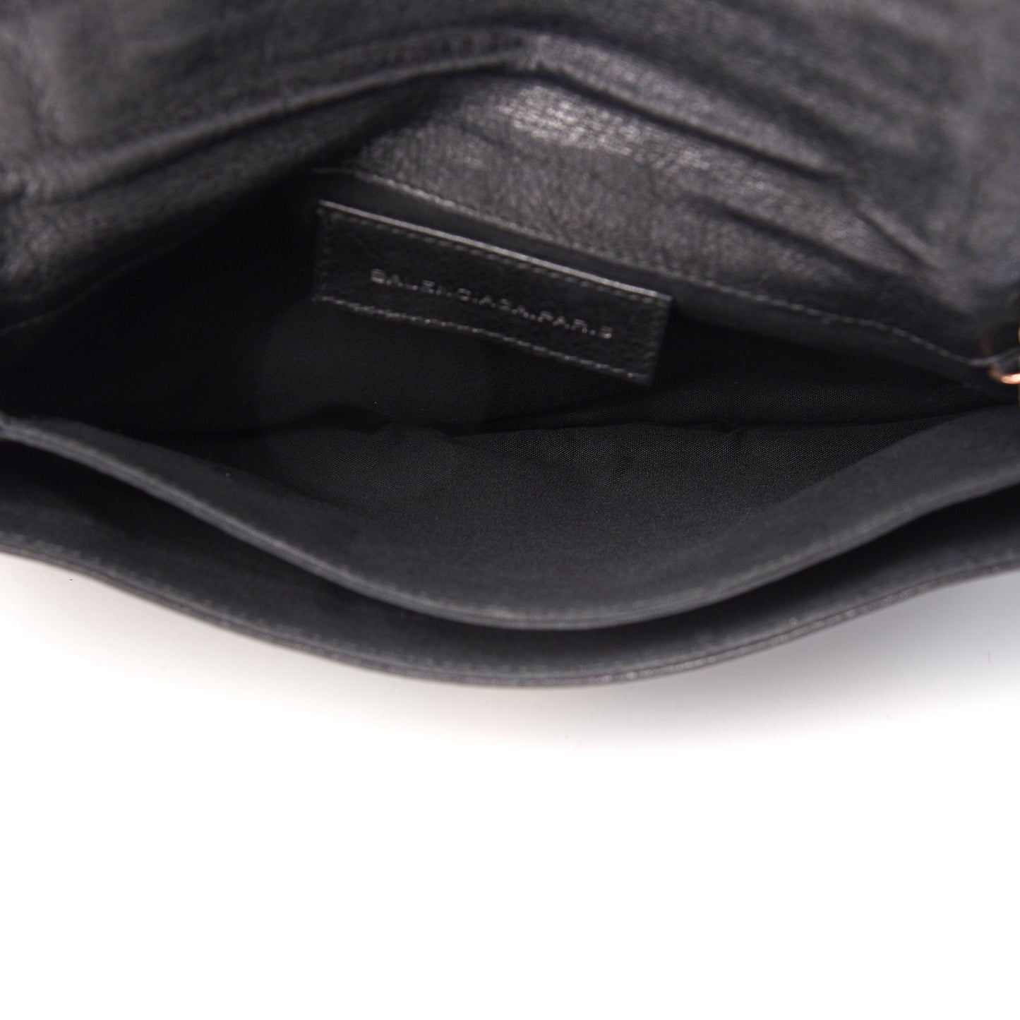 Agneau Giant 12 Rose Gold Hardware Envelope Clutch Black