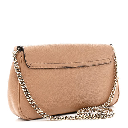Gucci Pebbled Calfskin Medium Soho Flap Crossbody Camelia 3 of 10