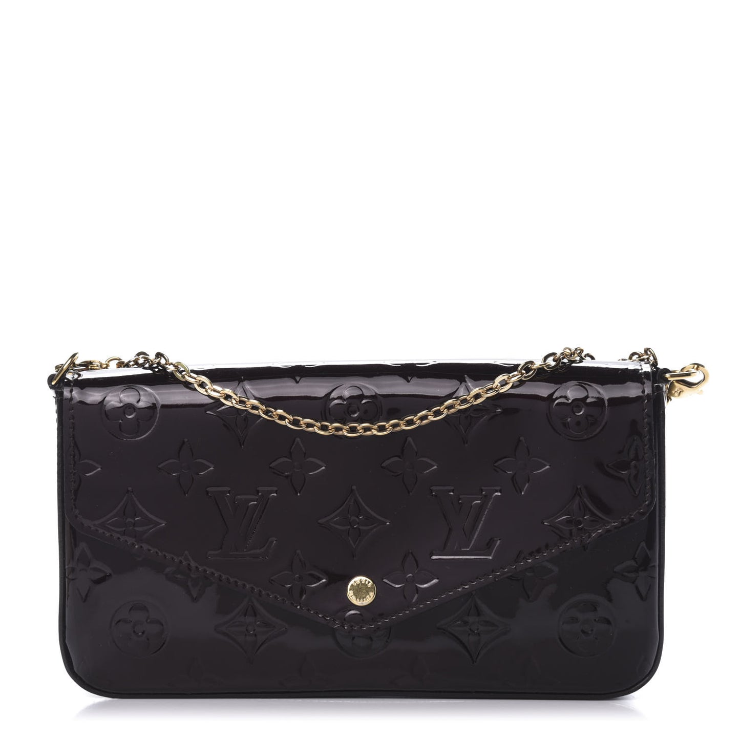 Vernis Pochette Felicie Chain Wallet Amarante