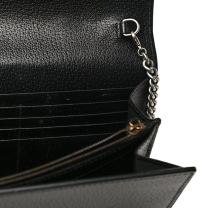 Gucci Calfskin Web Mini Dionysus Chain Wallet Black 12 of 14