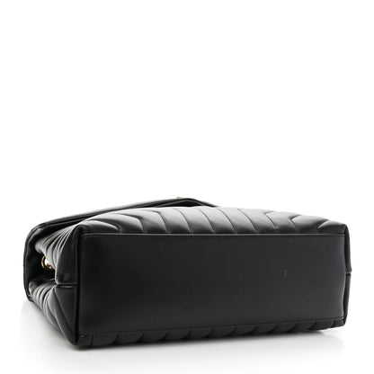 Saint Laurent Calfskin Y Quilted Monogram Medium Loulou Chain Satchel Black 4 of 11