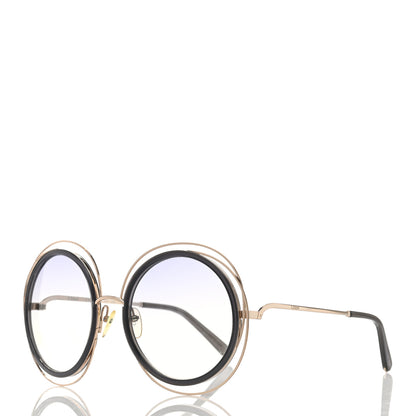 Chloe Oversized Round Carlina Sunglasses CE120S Gold 1 of 8