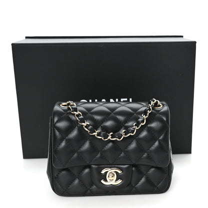 Chanel Lambskin Quilted Mini Square Flap Black 11 of 11