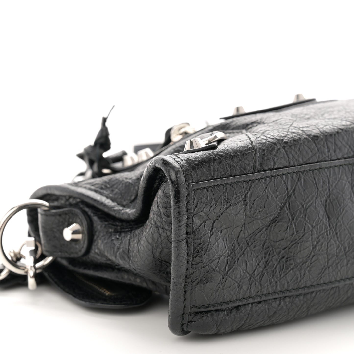 Agneau Classic Silver Hardware Mini City Black