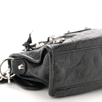 Balenciaga Agneau Classic Silver Hardware Mini City Black 10 of 11