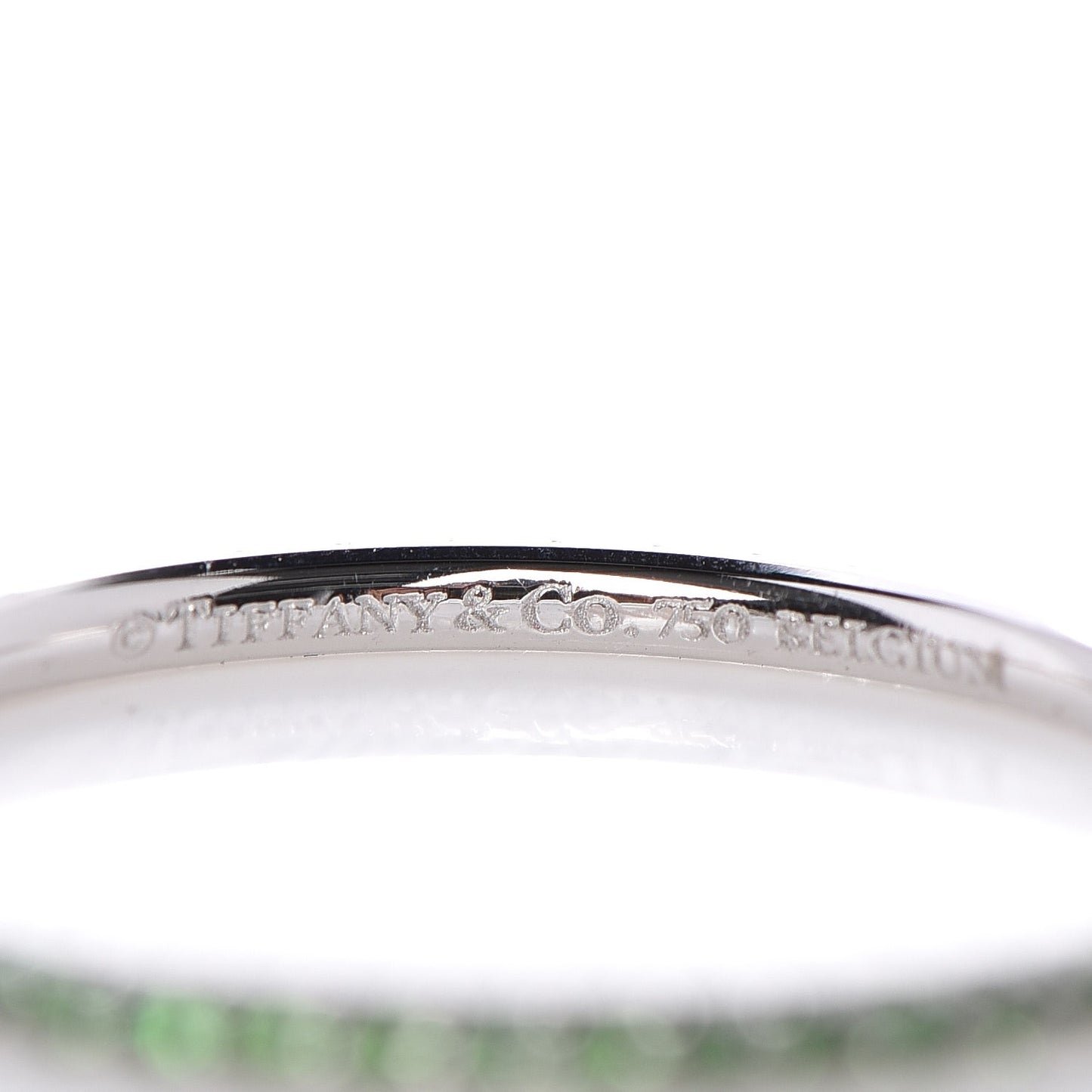 18K White Gold Tsavorite Metro Ring 60 9