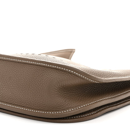 Hermes Taurillon Clemence Evelyne III PM Etoupe 10 of 11