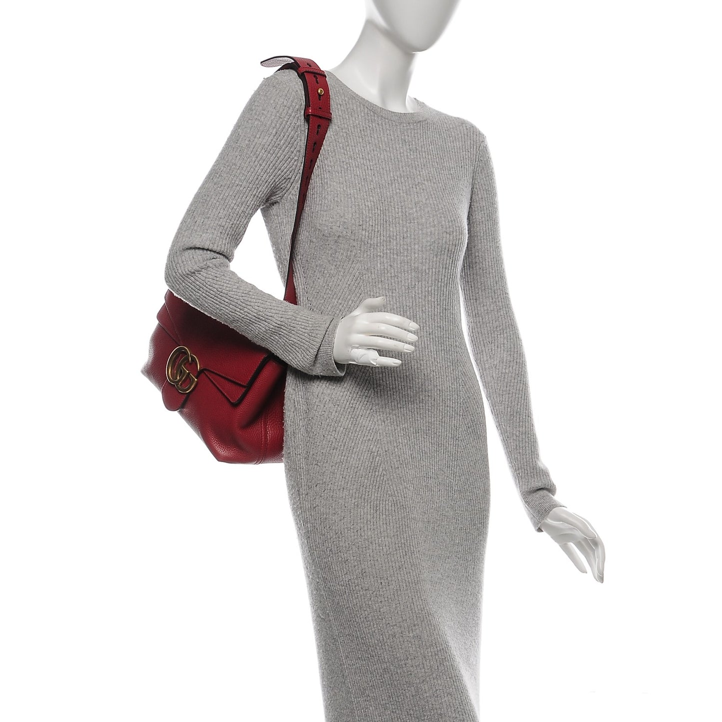 Cellarius Calfskin GG Marmont Shoulder Bag Vulcanic Red