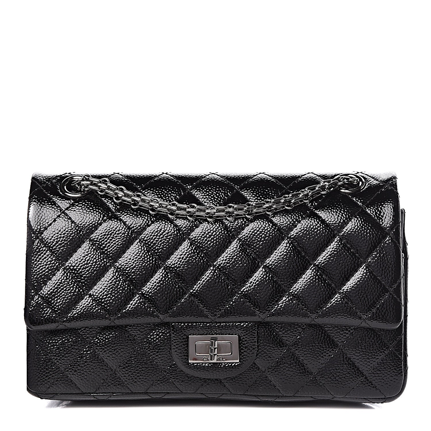 Chanel Patent Caviar Quilted 2.55 Reissue 225 Flap Black 1 of 10