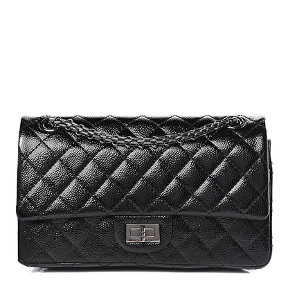 Chanel Patent Caviar Quilted 2.55 Reissue 225 Flap Black 1 of 10