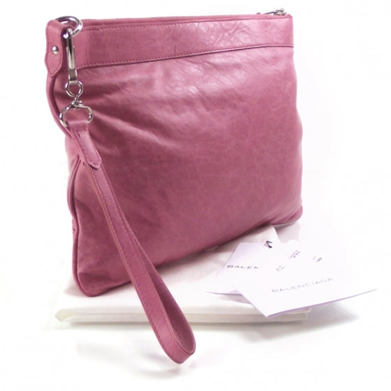 Balenciaga Agneau GSH Flat Clutch Framboise 2 of 8