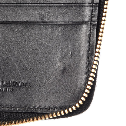Saint Laurent Toile Monogram Long Zip Around Wallet Black 9 of 10