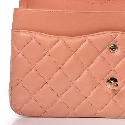 Chanel Lambskin Quilted Jumbo Double Flap Light Orange 20 of 37