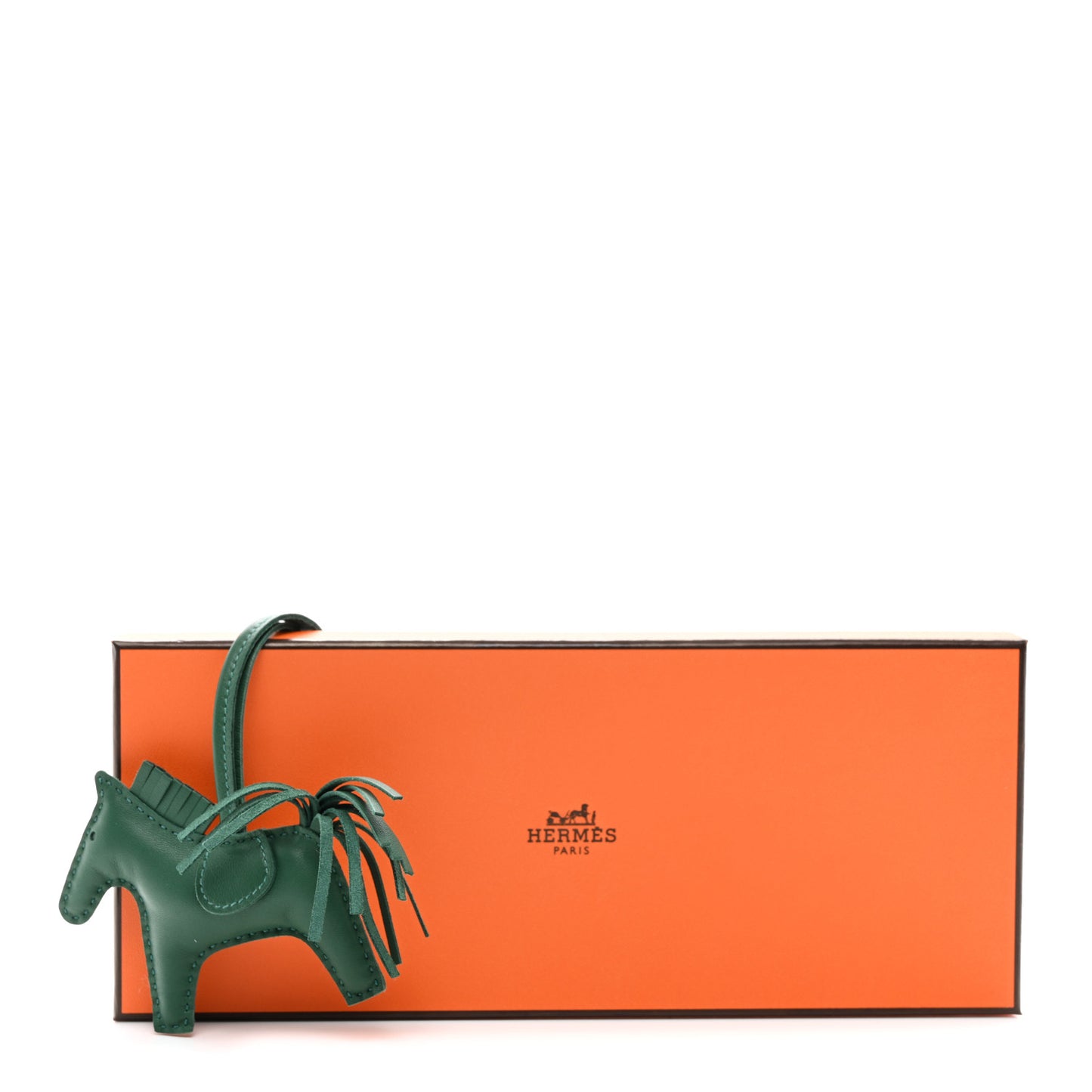 Milo Lambskin Grigri Rodeo Horse Bag Charm PM Vert Moyen