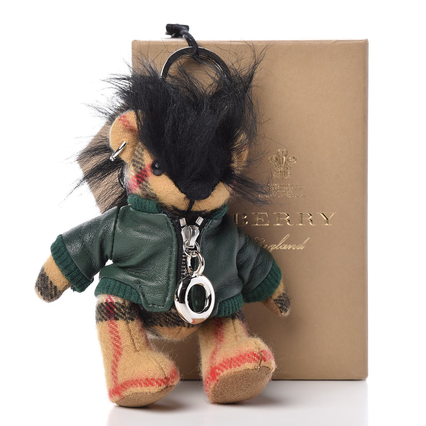 Cashmere Thomas Biker Teddy Bear Keychain Charm Antique Yellow
