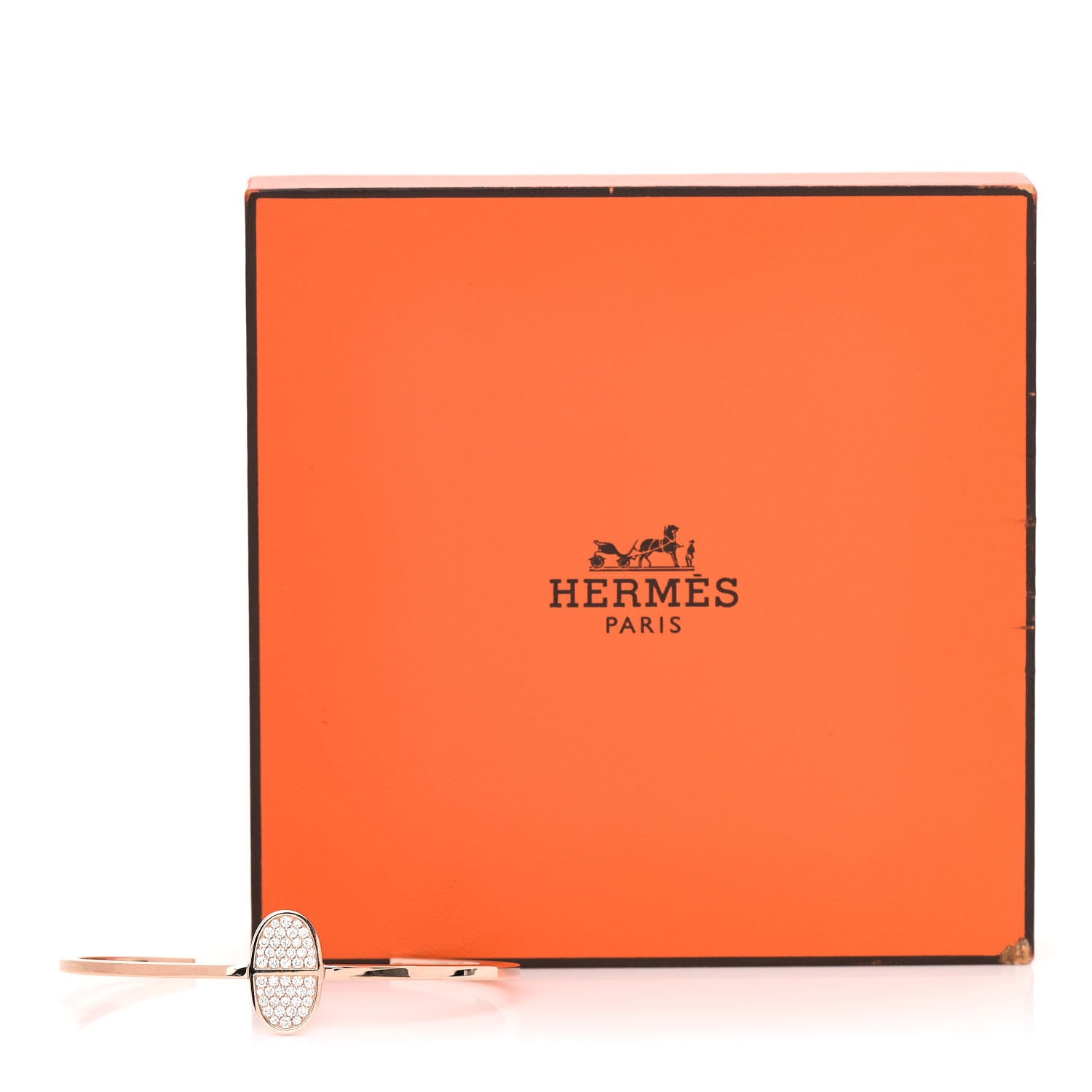 Hermes 18K Rose Gold Diamond MM Chaine d'Ancre Verso Bracelet SH 5 of 5