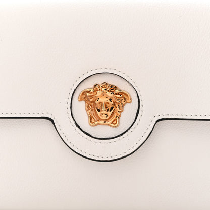 Versace Grained Calfskin La Medusa Crossbody Bag White 7 of 9