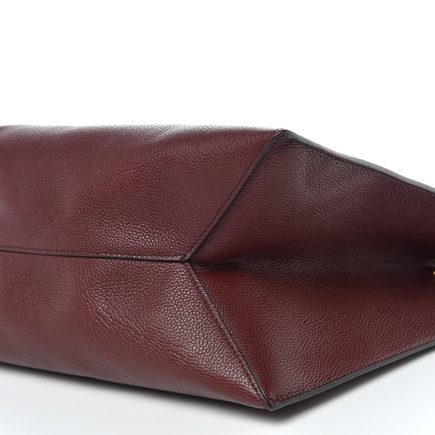 Grained Calfskin Small Tyndale Bucket Bag Burgundy