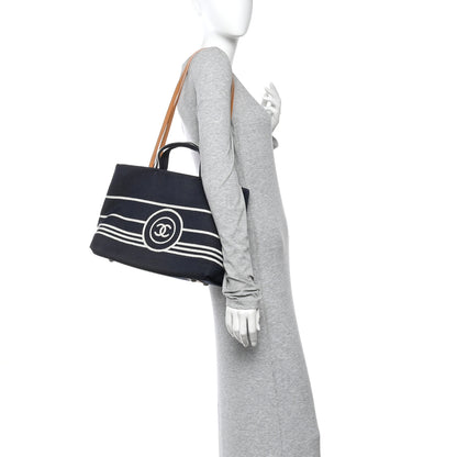 Chanel Denim Large Shopping Tote Blue 2 of 10