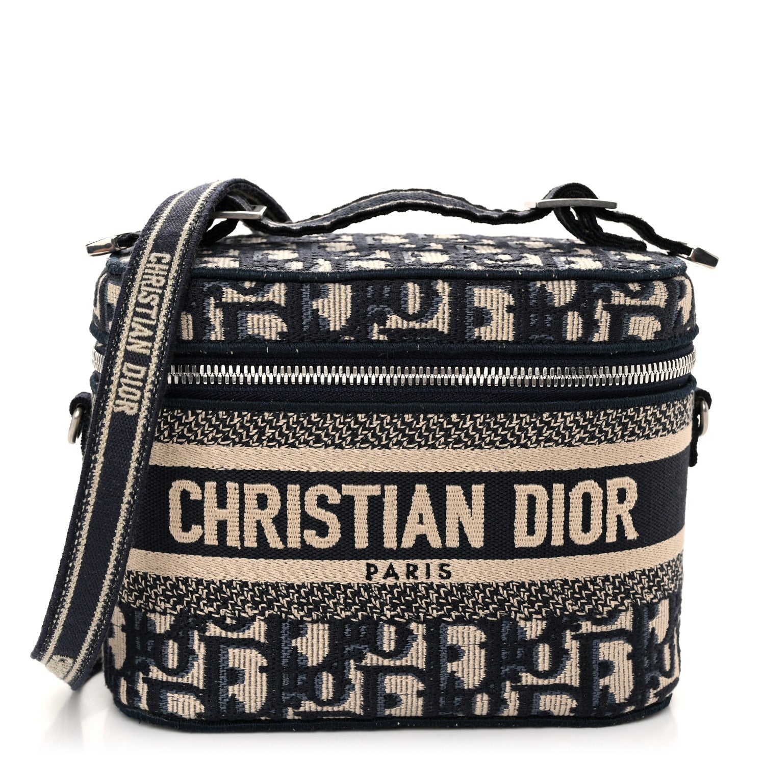 Christian Dior Oblique Small Diortravel Vanity Case With Shoulder