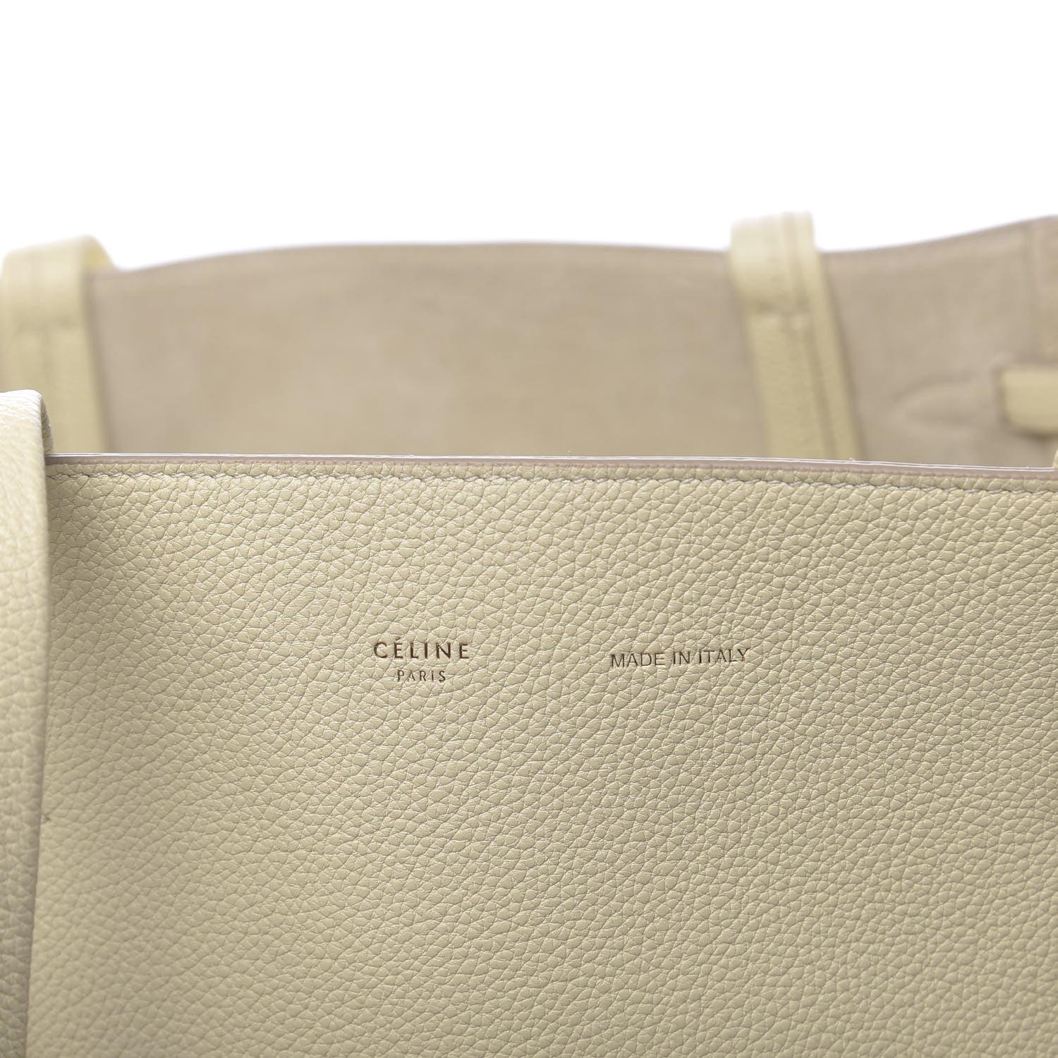 Celine Soft Grained Calfskin Small Belt Cabas Phantom Chalk 7 of 10