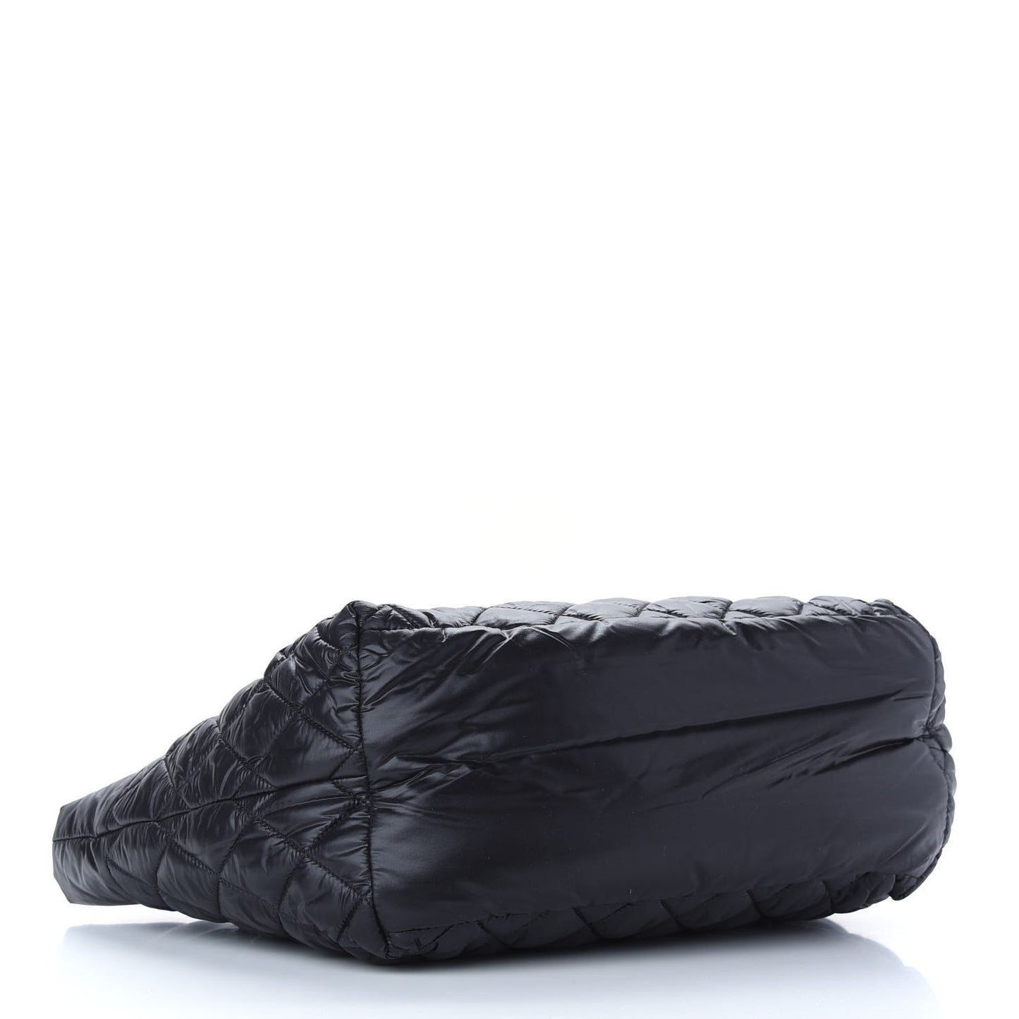 Nylon Quilted Small Coco Cocoon Tote Black