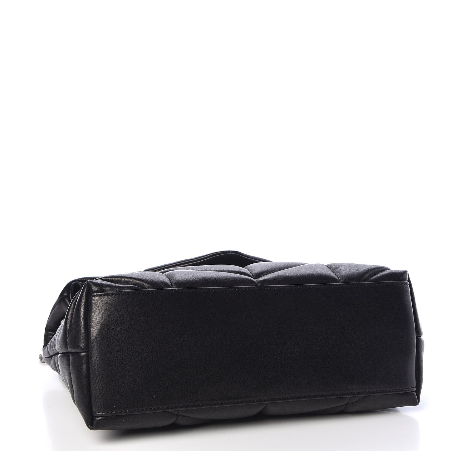 Lambskin Quilted Small Loulou Puffer Monogram Chain Satchel Black
