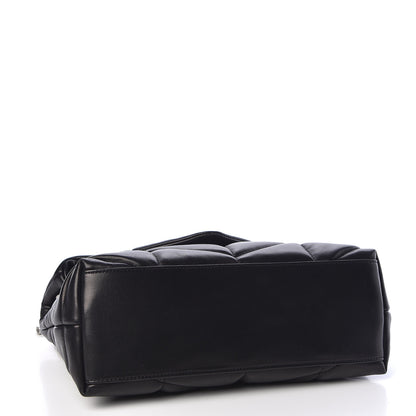 Saint Laurent Lambskin Quilted Small Loulou Puffer Monogram Chain Satchel Black 4 of 10