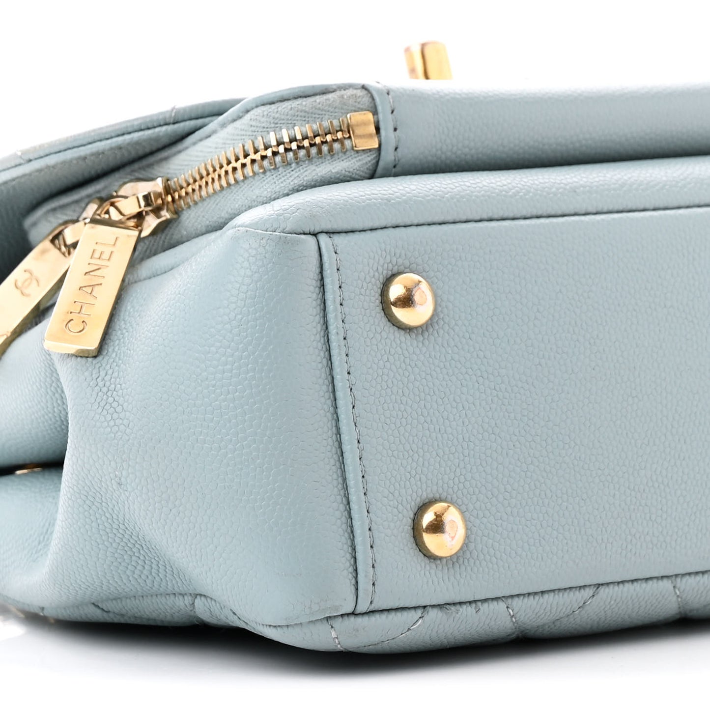 Caviar Quilted Small Business Affinity Flap Blue