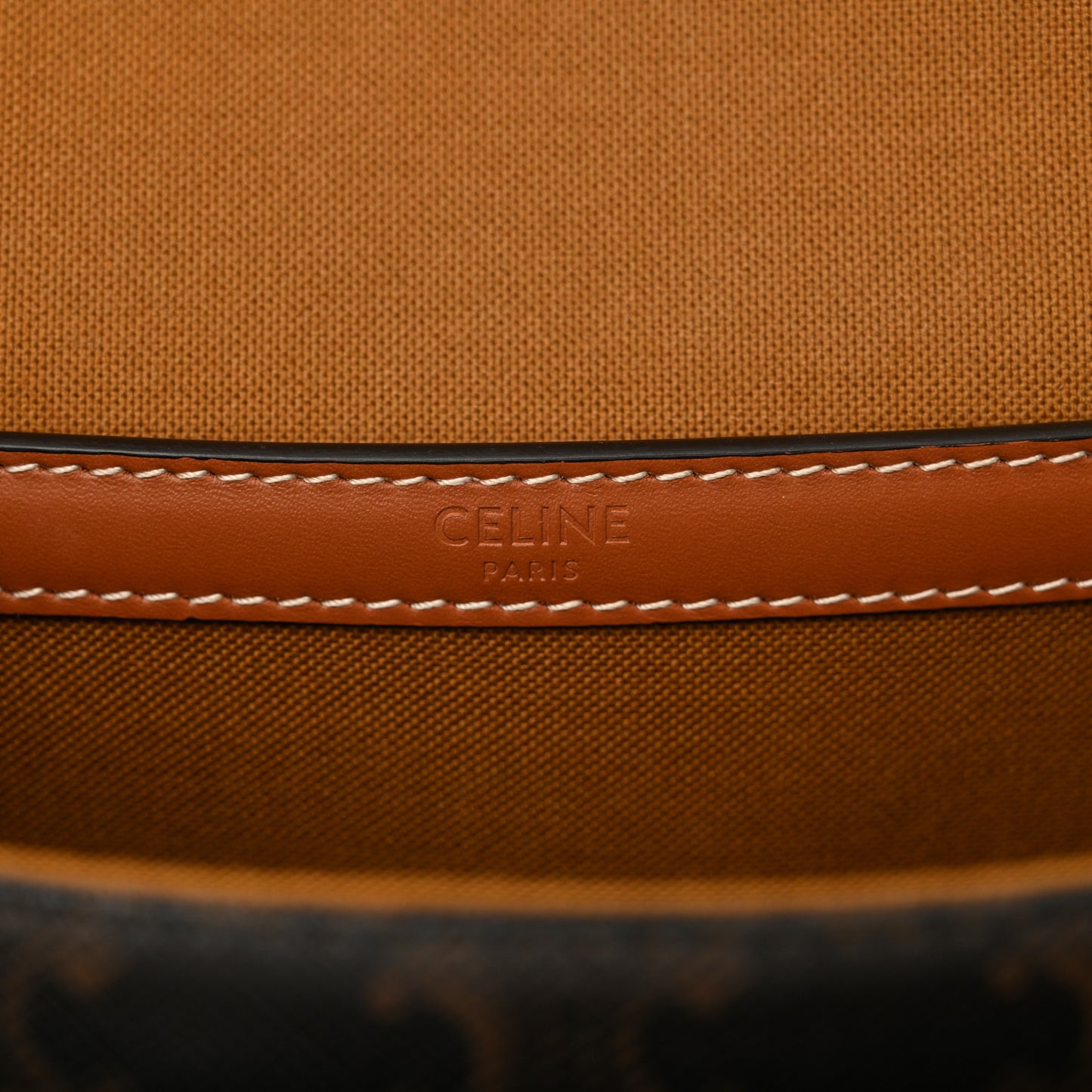 Triomphe Canvas Medium Folco Bag Tan