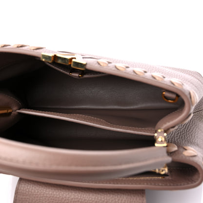 Louis Vuitton Taurillon Lambskin Capucines PM Taupe 5 of 8