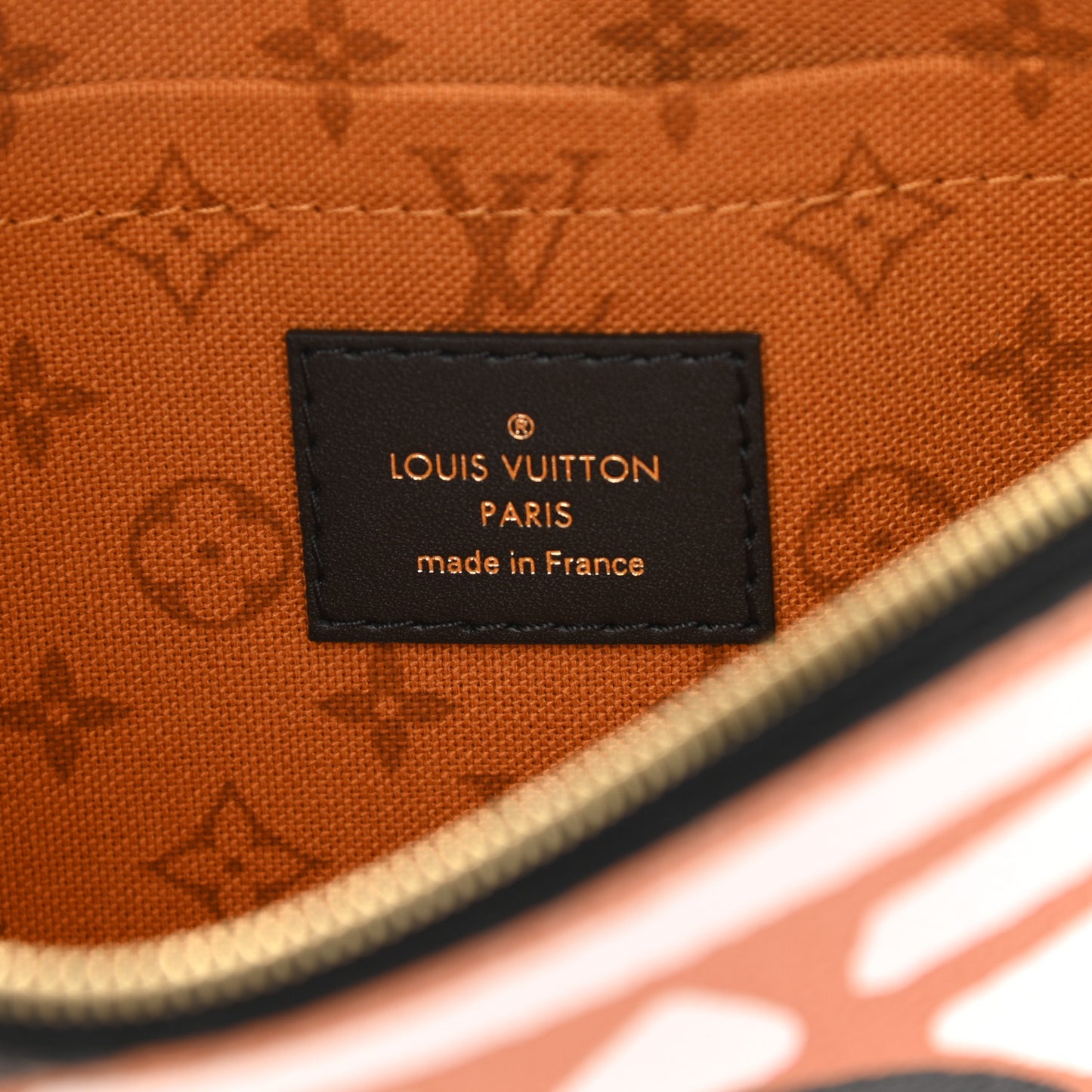 Monogram Giant Crafty Neverfull MM GM Pochette Creme Caramel